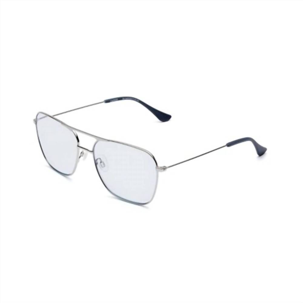 NEW CADDIS hooper blue lens reader glasses in silver